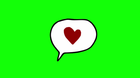 Rotes-Herz-Symbol,-Liebesschleifen-Animationsvideo,-Transparenter-Hintergrund-Mit-Alphakanal.